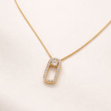 COLGANTE OVALO CON DIAMANTES NATACHA