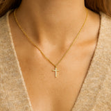 COLGANTE CRUZ Y DIAMANTES EDESIA