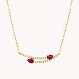 RUBY AND DIAMOND ROSELLA NECKLACE