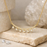 COLAR HEXÁGONOS COM DIAMANTES MABYN