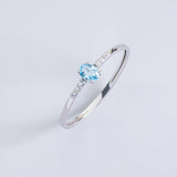 AQUAMARINE AND DIAMOND RING BIRGIT
