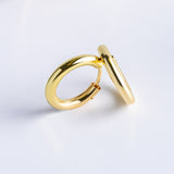 HOOP EARRINGS SMOOTH GOLD VIOLET IV 12MM