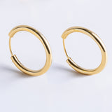EARRINGS HOOP GOLD SMOOTH VIOLET II 18MM