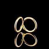 EARRINGS HOOP GOLD SMOOTH VIOLET III 16MM