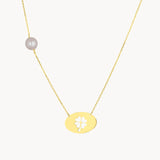 CLOVER NECKLACE WITH PEARL