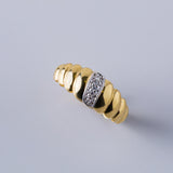 RING WITH CROISSANT III ZIRCONIA