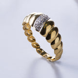 RING WITH CROISSANT III ZIRCONIA