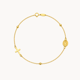 PULSERA MEDALLA VIRGEN CON CRUZ