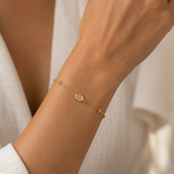 PULSERA MEDALLA VIRGEN CON CRUZ