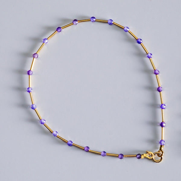 PULSERA CIRCONITAS MORADAS ALBA