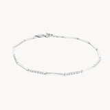 PULSERA CON TRAMOS DE DIAMANTES