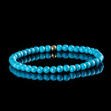 BLUE HOWLITE BEAD BRACELET RACHEL