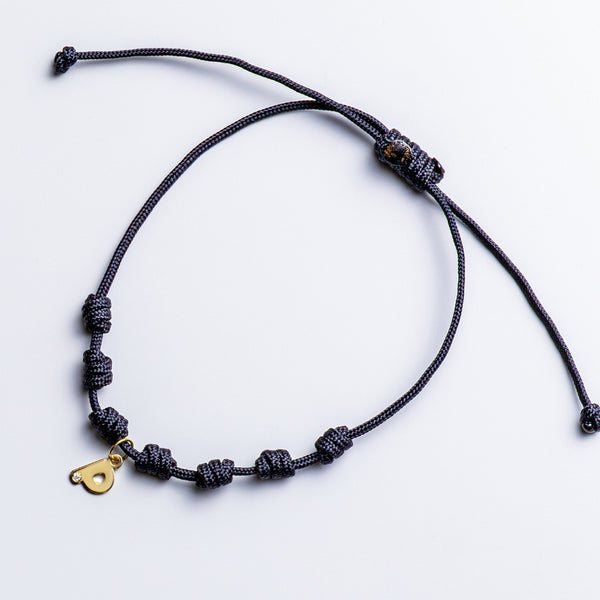 MACRAME INITIAL BRACELET WITH DIAMOND