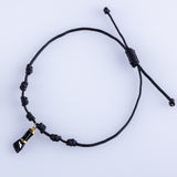 BRACELET WITH BLACK MACRAME HAND HIGA