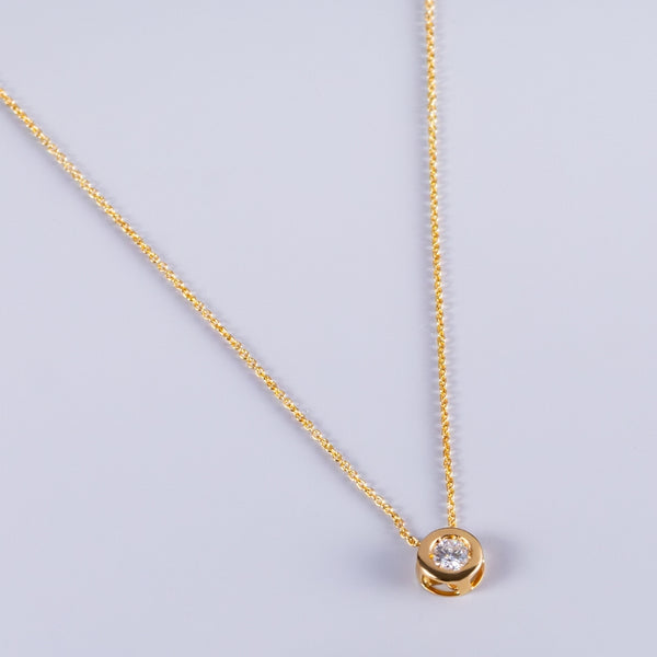 COLGANTE DIAMANTE CHATON 0.050 QUILATES ASYA