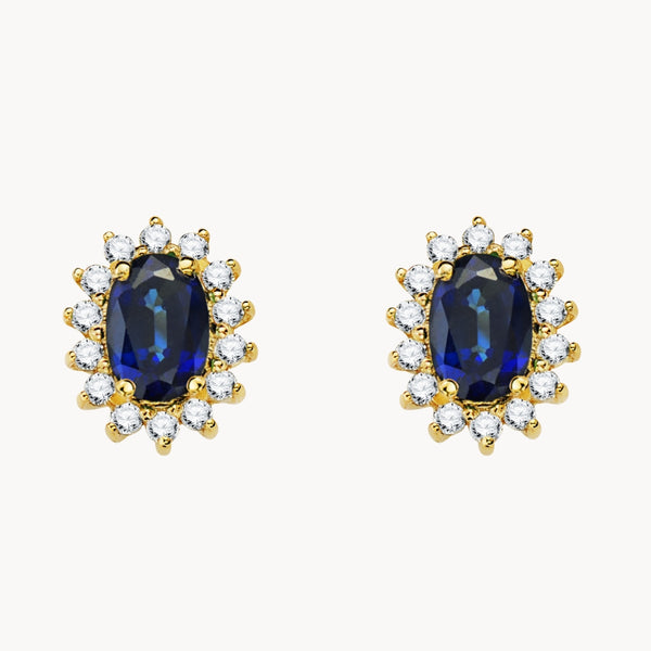 SAPPHIRE AND DIAMOND EARRINGS DIANE