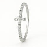 CROSS RING WITH JAZMINE DIAMONDS