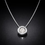 COLGANTE DIAMANTE CHATON 0.40 QUILATES PUNTO DE LUZ