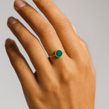 RING WITH MALACHITE MEGAN