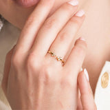 Anillo abierto Oro 18kt diamantes Iris