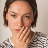 Anillo abierto Oro blanco 18kt con diamantes Iris