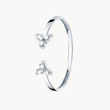 Anillo abierto Oro blanco 18kt con diamantes Iris