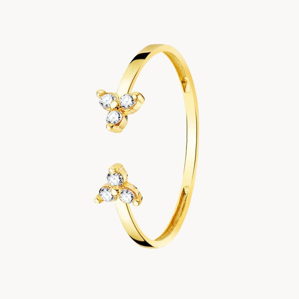 Anillo abierto Oro 18kt con diamantes Iris