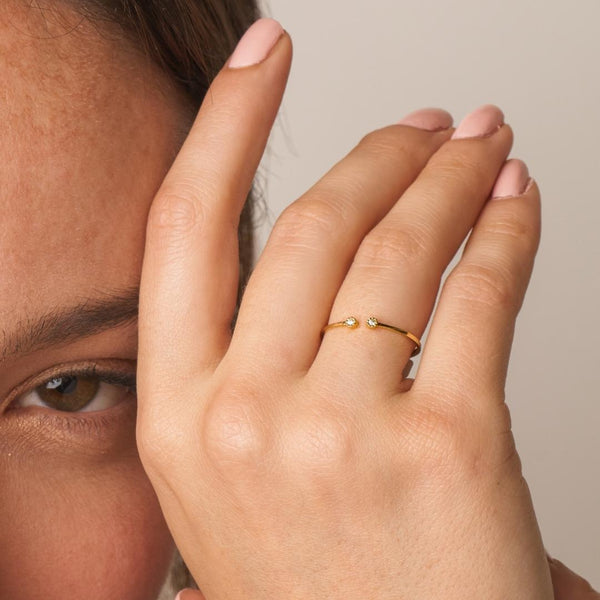 Anillo abierto Oro 18kt diamantes Penelope