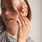 Anillo abierto Oro blanco 18 kilates con diamantes Penelope