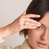 Anillo Oro blanco 18kt con aguamarina y diamantes Birgit