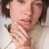 Anillo Oro 18 kilates amatista y diamantes Delia