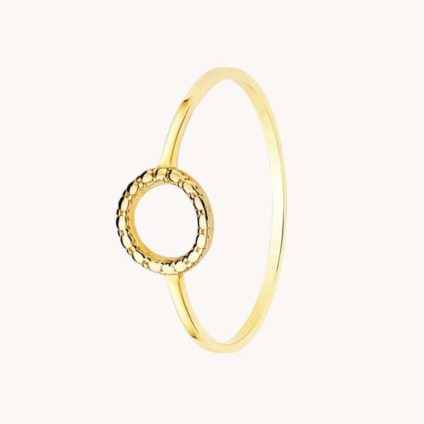 Anillo Oro 18 kilates circulo Melati
