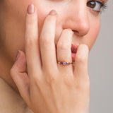 Anillo Oro 18kt amatistas Agathe