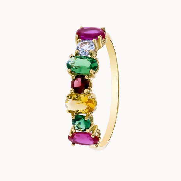 Anillo Oro 18kt con circonitas Militsa