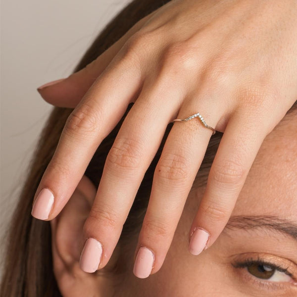 Anillo Oro blanco 18 kilates con diamantes Udane