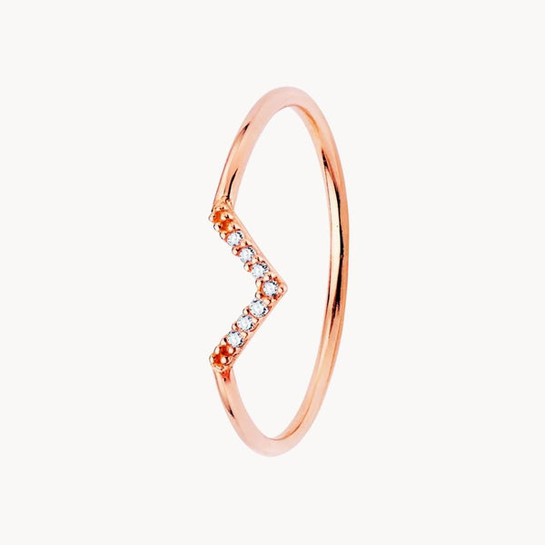 Anillo Oro rosa 18kt con diamantes Udane