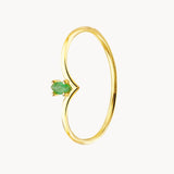 Anillo Oro 18kt con esmeralda Paule