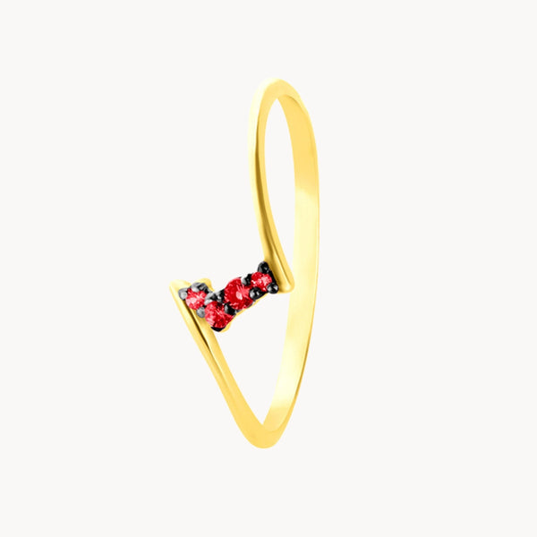 Anillo Oro 18kt con rubíes Zaira