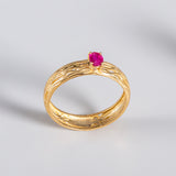 anillo oro 18 kilates rubi giuliana