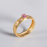 Anillo Oro 18 kt con zafiro rosa Giuliana