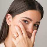 Anillo de Oro blanco 18kt rubies y diamantes Kristel