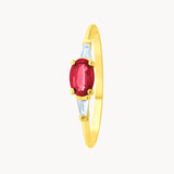 Anillo Oro 18kt rubi y diamantes Britt