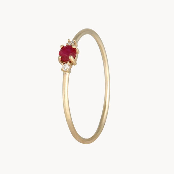 Anillo Oro 18kt rubi y diamantes Vicenza
