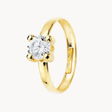 Anillo solitario Oro 18kt con circonita Enid