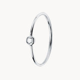 Anillo solitario Oro blanco 18kt con diamantes Doriane