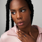 Anillo Oro 18 kilates zafiro y diamantes Beki