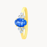 Anillo Oro 18kt zafiro y diamantes Beki