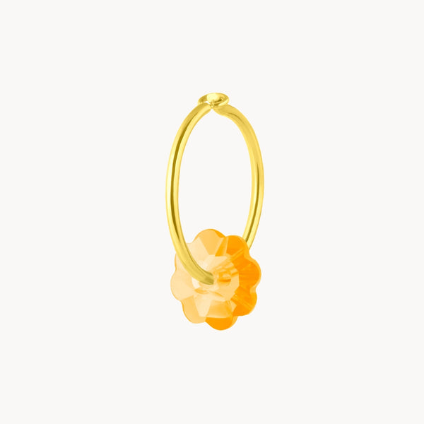 Aro Oro 18kt para helix piedra naranja Naroa