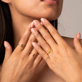 Anillos Oro 18 kilates con turmalinas cabujon y diamantes Allegra