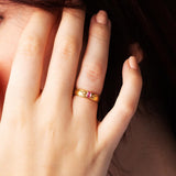 Anillo Oro 18 kilates zafiro rosa Giuliana